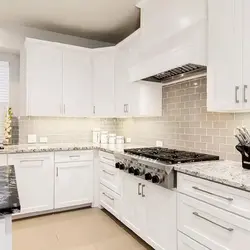 Apron And Floor For A White Kitchen Photo