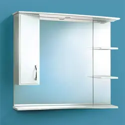 Bathroom interior mirror with shelf