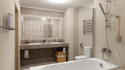 Gray Bathroom With Beige Photo
