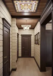 Wooden hallway interior