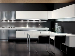 Kitchen interior contrasting