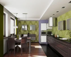 Kitchen interior contrasting