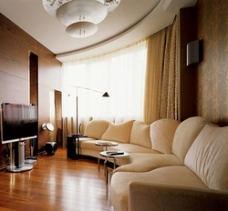 Semicircular living room interior