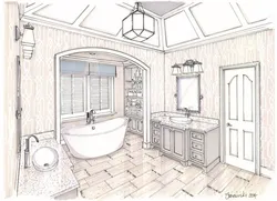 Drawn bathroom design