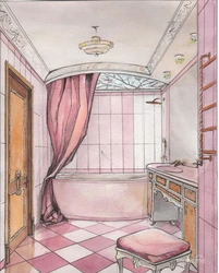 Drawn Bathroom Design