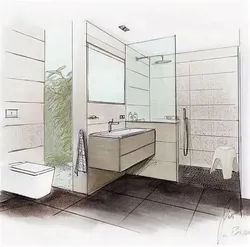 Drawn bathroom design