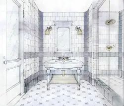 Drawn bathroom design