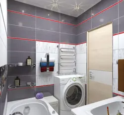 Bath design in a three-room apartment