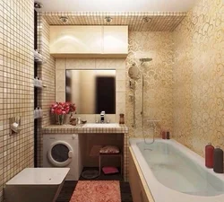 Дизайн ванны в трехкомнатной квартире