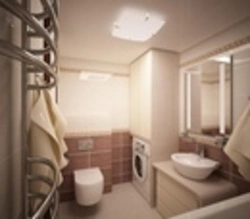 Bath design in a three-room apartment