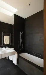 Чорна бэжавая ванна фота