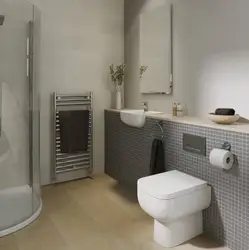 Фота ванных пакояў сумешчаных з туалетам у сучасным