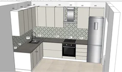 Kitchen Design 2 5 Meters With Refrigerator