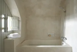 Дэкаратыўная тынкоўка для сцен у ванным пакоі фота ўнутранага