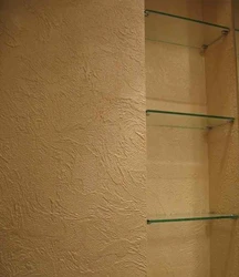 Ванна бөлмесінің интерьеріндегі қабырғаларға арналған сәндік сылақ фото
