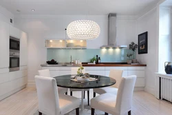 Light tables in the kitchen interior