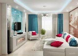 White living room interior accents