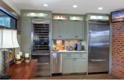 Refrigerator in the kitchen living room design photo