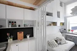 Bedroom design in a studio 30 sq m