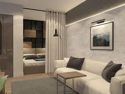 Apartments with sleeping place one-room design