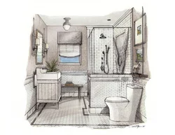 Bathroom design sketch