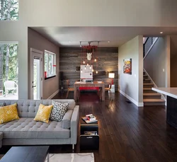 Kitchen living room in a small house photo