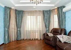Curtains for corner living room photo design