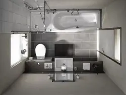 Bathroom with window design 5 sq.m.