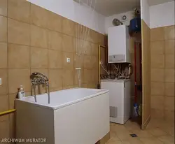 Дизайн ванной комнаты с газовым котлом