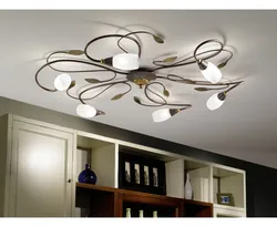 Chandeliers for low ceilings in a modern style living room photo
