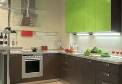 Зеленый Верх Белый Них В Кухне Фото