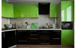 Зеленый Верх Белый Них В Кухне Фото
