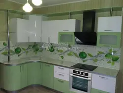 Зеленый верх белый них в кухне фото