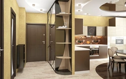 Design Of A One-Room Kitchen In The Hallway