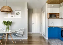 Design Of A One-Room Kitchen In The Hallway
