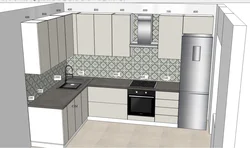 Corner in kitchen design project