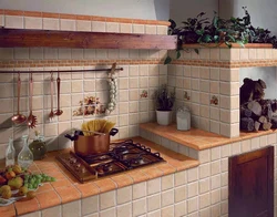Lay Out Beautiful Tiles In The Kitchen Photo