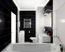 Bath design with black toilet