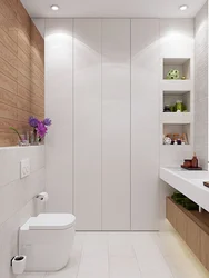 Built-in wardrobes in bathroom interior