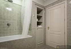Встроенные шкафы в ванную интерьер