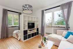 Corner Apartment With Two Windows Design Photo