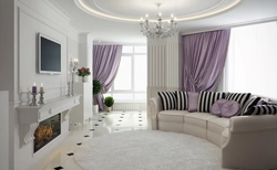 Curtains design living room in a light style