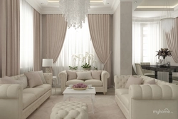 Curtains Design Living Room In A Light Style