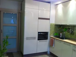 Refrigerator In The Corner Of The Kitchen Design Photo