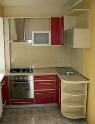 Kitchen design in Khrushchev with left corner