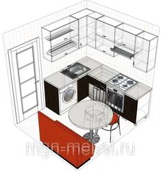 Kitchen Design In Khrushchev With Left Corner