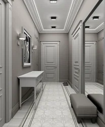 Hallway Design Gray Tiles