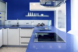 Tabletop for blue kitchen photo