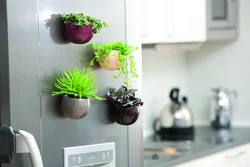 Decorating kitchen with flowers photo
