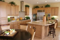 Decorating kitchen with flowers photo